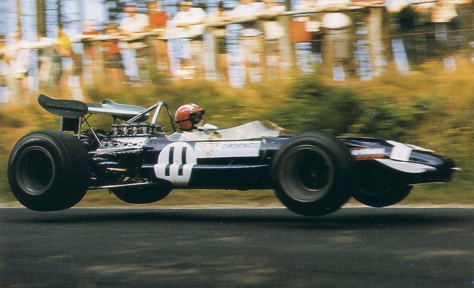 Jo Siffert driving the Heuer-sponsored BRM #11